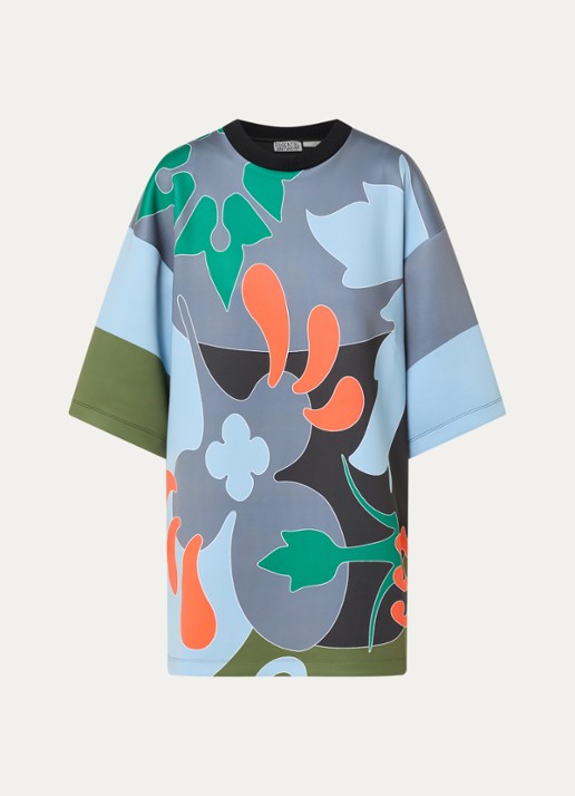 Essentiel Antwerp Klassic mini T-shirt jurk met print - voorkant 3 grijs