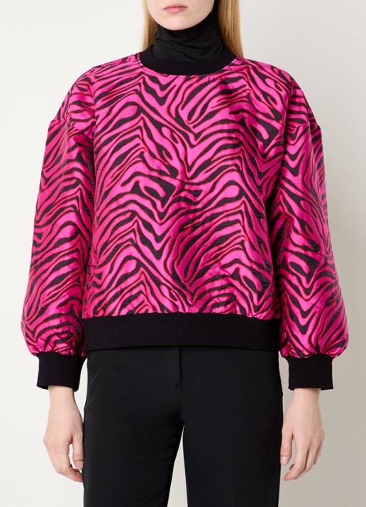 Essentiel Antwerp Klient sweater met dierenprint