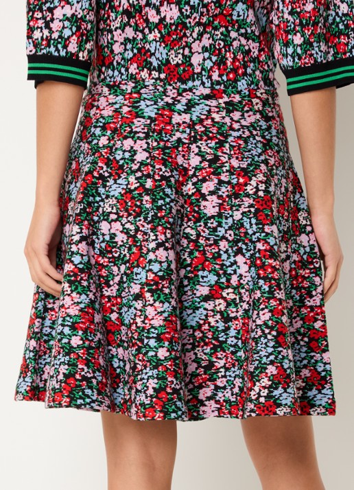 Essentiel Antwerp Konnie mini rok met print - achterkant 4 rood