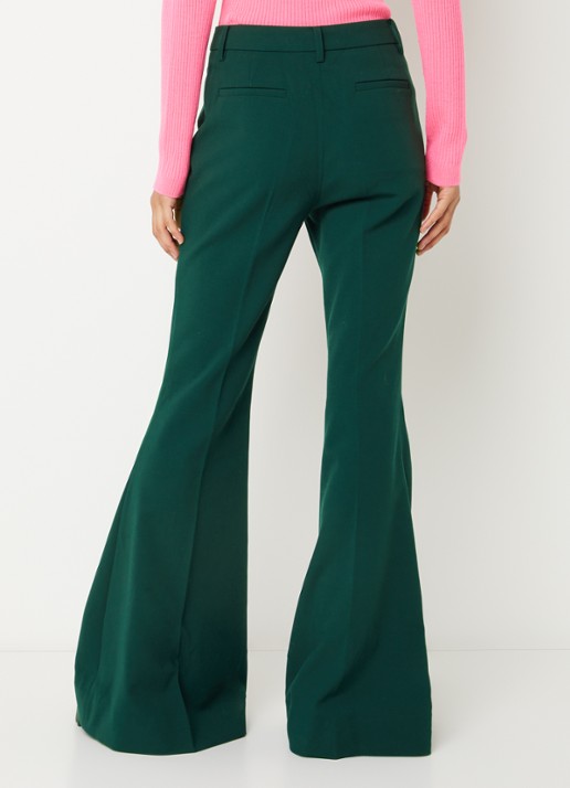 Essentiel Antwerp Konsiderate high waist flared fit broek - achterkant 3 groen