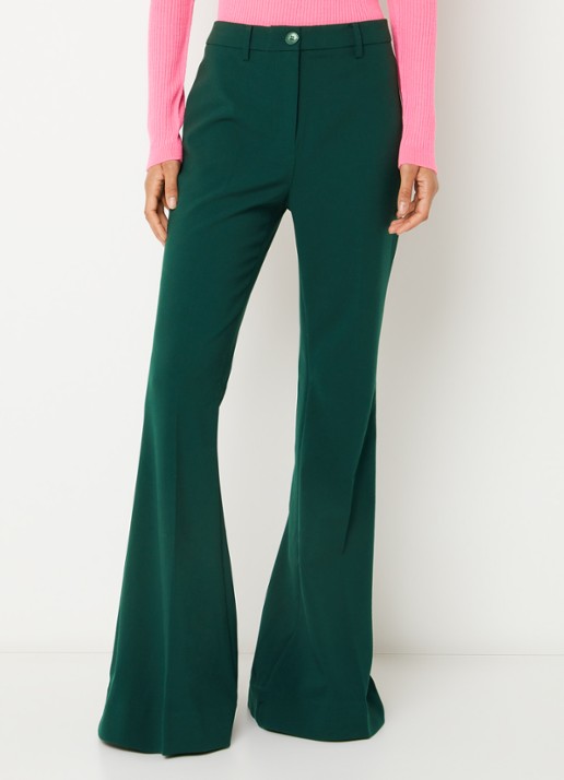 Essentiel Antwerp Konsiderate high waist flared fit broek - detail 4 groen