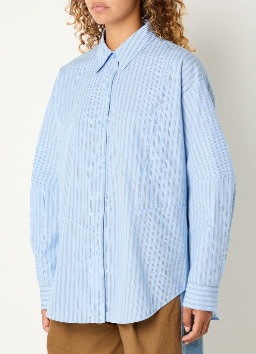Essentiel Antwerp Kreative oversized blouse met streepprint