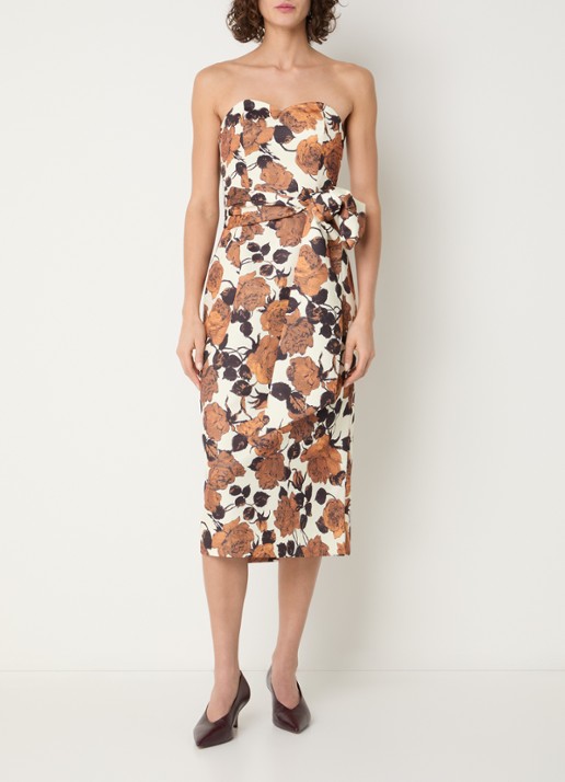 Essentiel Antwerp Midi jurk met strikceintuur