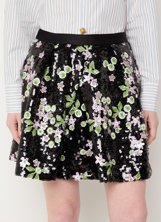 Essentiel Antwerp Mini rok met pailletten en steekzakken