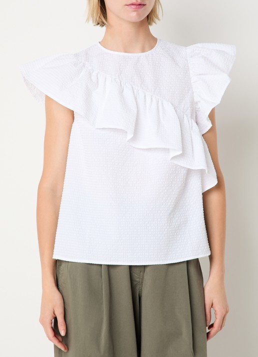 Essentiel Antwerp Mouwloze top met volant