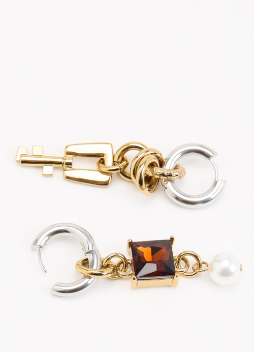 Essentiel Antwerp Oorringen met hanger - detail 2 goud
