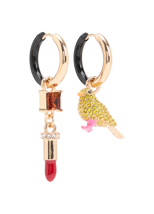 Essentiel Antwerp Oorringen met hanger - voorkant goud
