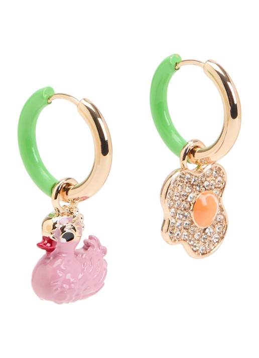 Essentiel Antwerp Oorringen met hanger - voorkant goud
