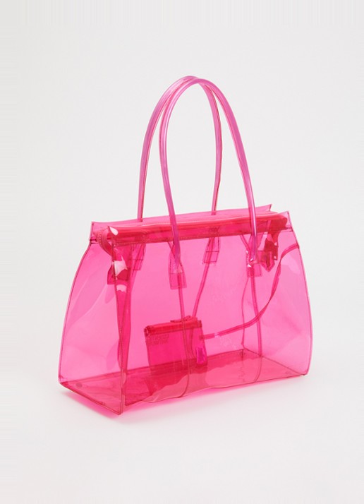 Essentiel Antwerp Shopper met uitneembaar etui - achterkant 2 fuchsia
