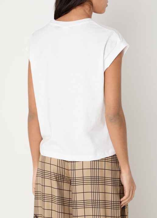 Essentiel Antwerp T-shirt met print - achterkant wit