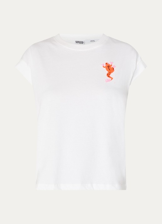 Essentiel Antwerp T-shirt met print - voorkant 2 wit