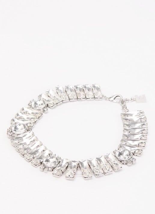 Essentiel Antwerp Tasbedel en ketting met strass - detail zilver