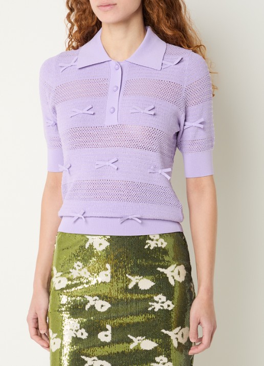 Essentiel Antwerp Top met opengewerkt dessin