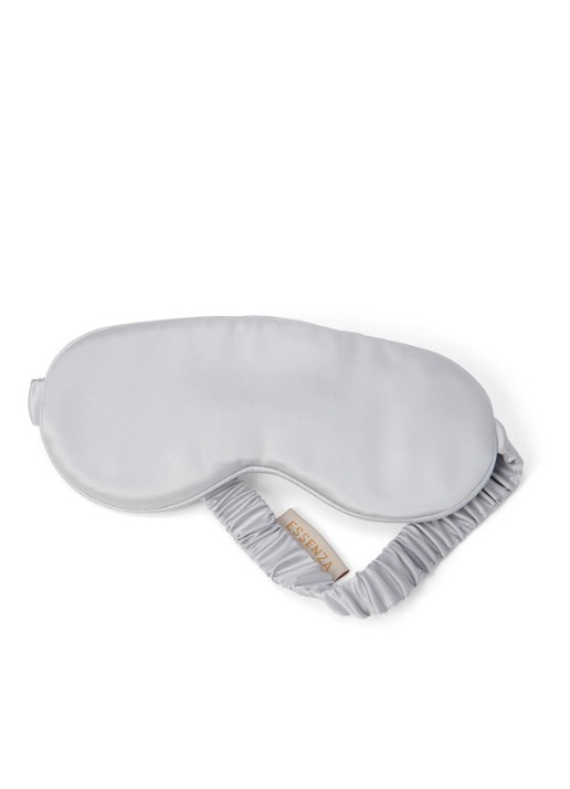 Essenza Alice slaapmasker van zijde - voorkant lichtgrijs