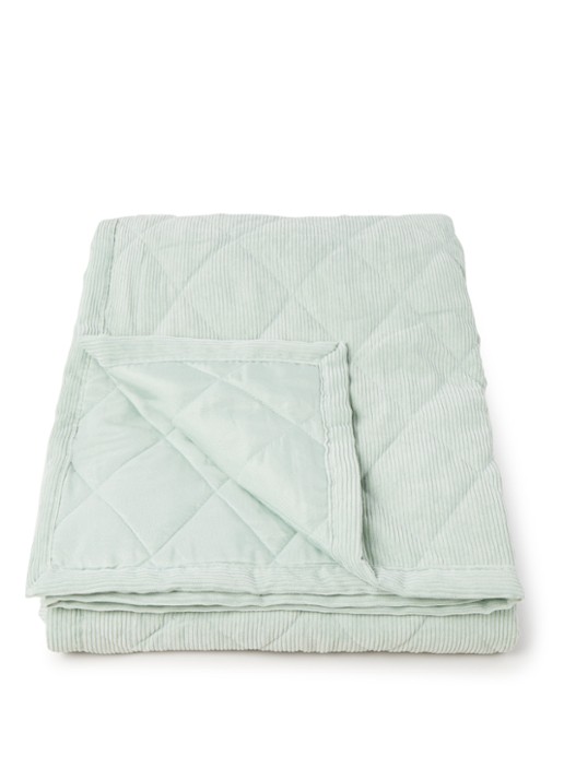 Essenza Billie bedsprei van ribfluweel - voorkant 2 mint