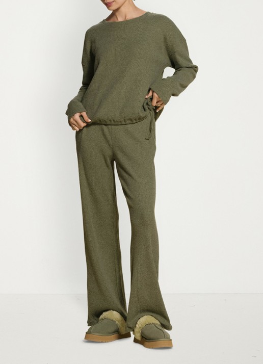 Essenza Dani loungebroek met gemeleerd dessin