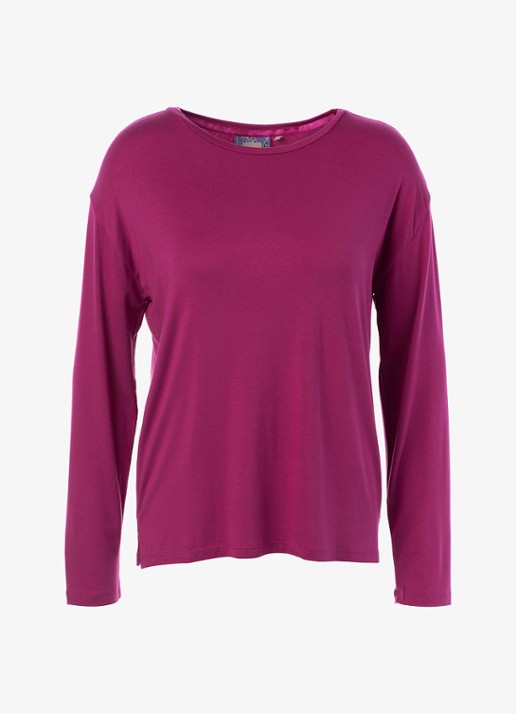 Essenza Denna loungetop met lange mouw - voorkant 7 roze