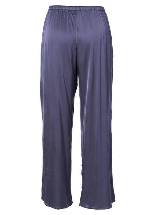 Essenza Ida loungebroek met glanzende finish - voorkant 2 donkerblauw