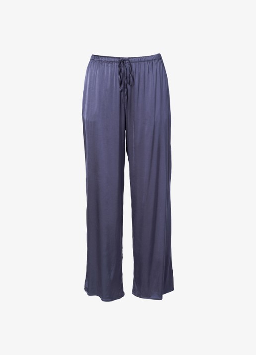 Essenza Ida loungebroek met glanzende finish - voorkant 3 donkerblauw