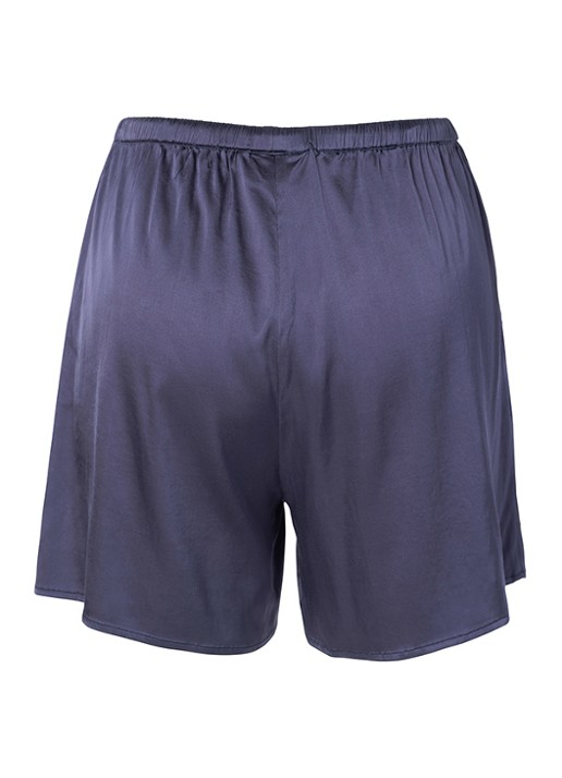 Essenza Ida pyjamashorts van satijn - voorkant 5 donkerblauw