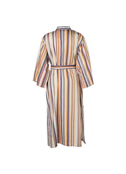 Essenza Ilona Donna kimono met streepprint - voorkant 5 donkerblauw