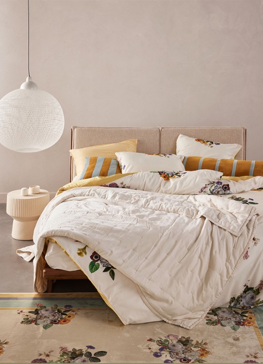 Essenza Laurine dekbedovertrekset van katoensatijn 220TC - inclusief kussenslopen - detail 6 beige