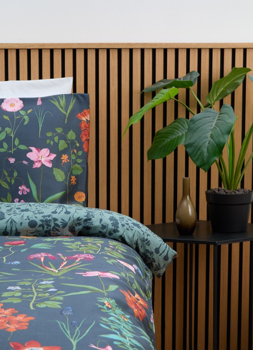 Essenza Marigold dekbedovetrekset van 100%  katoensatijn 220TC - inclusief kussensloop - voorkant 2 antraciet