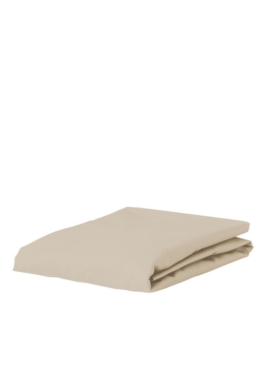 Essenza Minte hoeslaken van katoensatijn 300TC, hoekhoogte 35 cm - voorkant beige