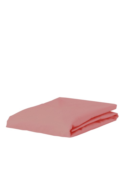 Essenza Minte hoeslaken van katoensatijn 300TC, hoekhoogte 35 cm - voorkant zalmroze