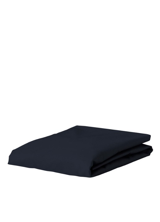 Essenza Minte hoeslaken van katoensatijn 300TC, hoekhoogte 35 cm - voorkant 3 donkerblauw