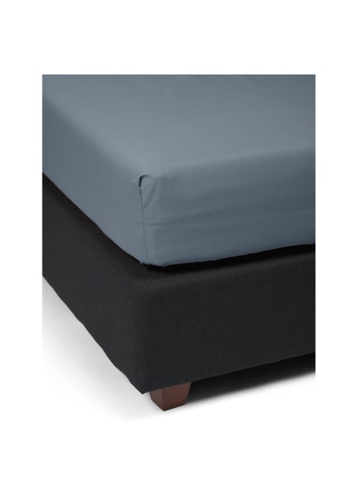 Essenza Minte hoeslaken van katoensatijn 300TC, hoekhoogte 35 cm - achterkant 4 jeans