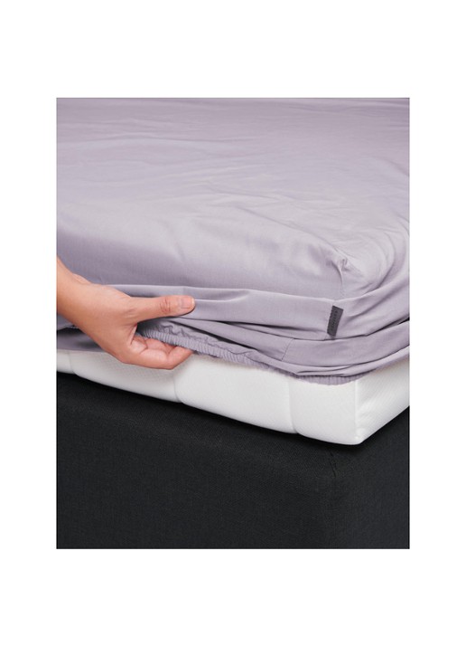 Essenza Minte hoeslaken van katoensatijn 300TC, hoekhoogte 35 cm - voorkant 5 lila