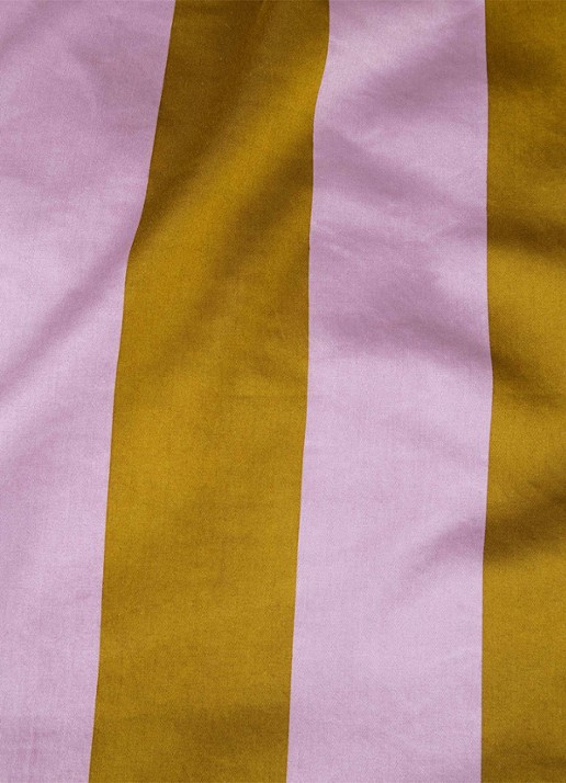 Essenza Minte Stripe dekbedovertrek van katoensatijn 300TC - detail 3 lichtpaars