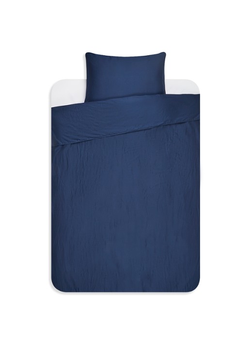 Essenza Premium Collection Minte katoensatijn dekbedovertrekset 300TC - inclusief kussenslopen - voorkant 2 donkerblauw
