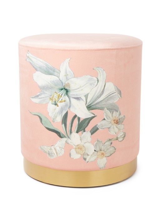 Essenza Rosalee poef 40 cm - voorkant roze