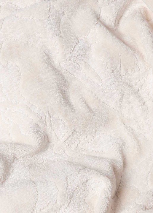 Essenza Rosie badhanddoek - 600 gr/m2 - 50 x 100 cm - detail vanillegeel