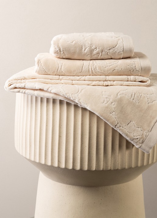 Essenza Rosie badlaken - 600 gr/m2 - 70 x 140 cm - detail 3 vanillegeel