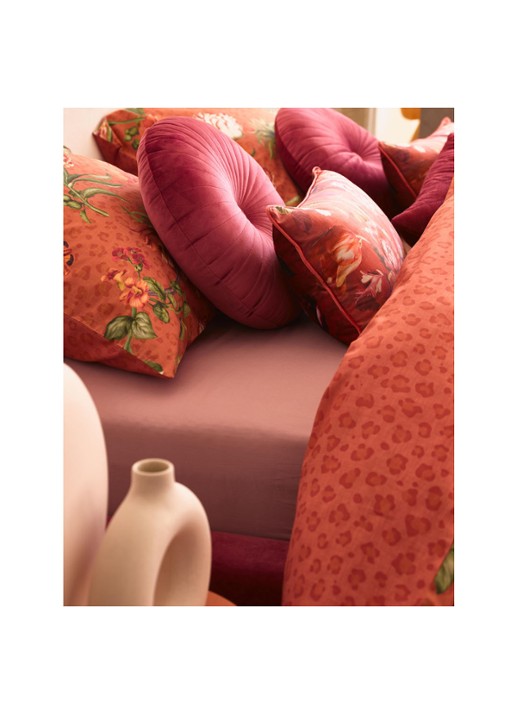 Essenza Satin hoeslaken van katoensatijn 220TC, hoekhoogte 30 cm - voorkant 2 lichtroze
