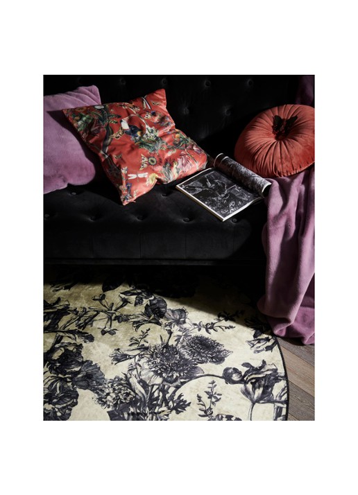 Essenza Vivienne vloerkleed met bloemenprint 90 cm - detail 4 zand
