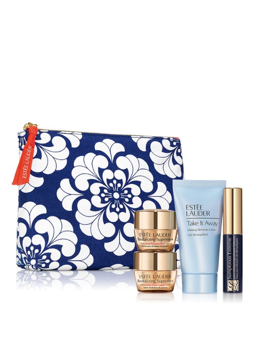Estée Lauder Jouw cadeau: make-up tas met 4 luxe miniaturen  - voorkant undefined