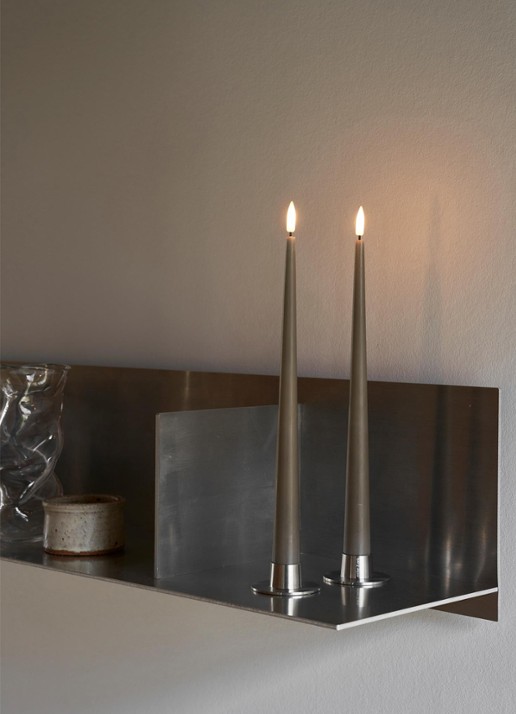 ester & erik LED-kaars 30 cm set van 2 - detail 3 donkerbruin