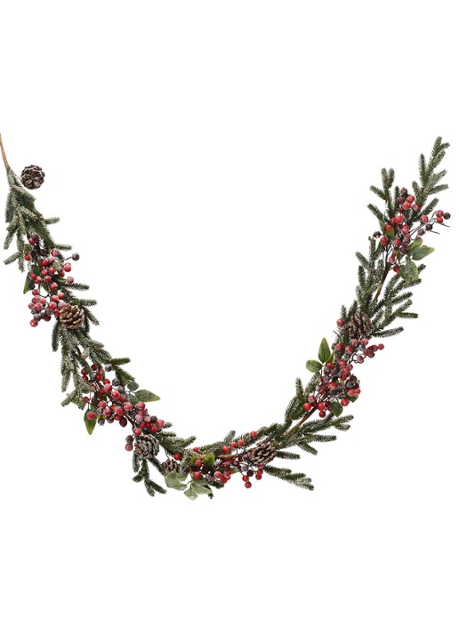 Everlands Kerstguirlande 176 cm - voorkant groen