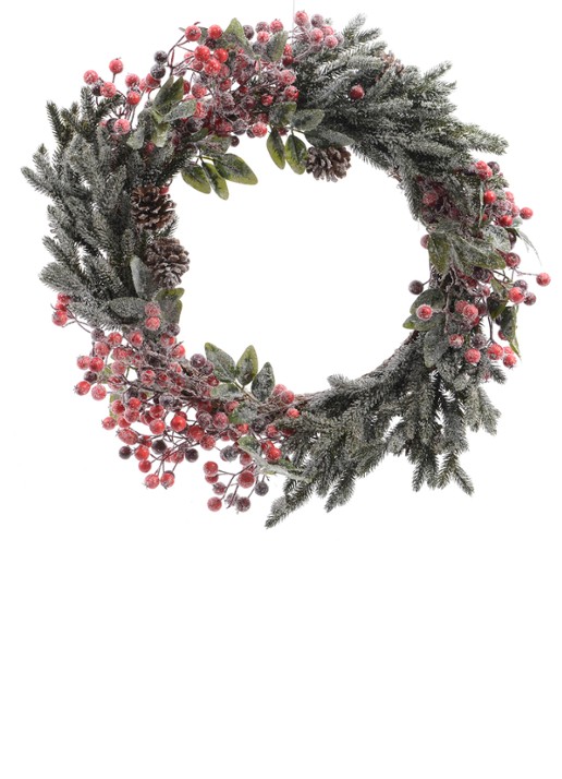 Everlands Kerstkrans 40 cm - voorkant groen