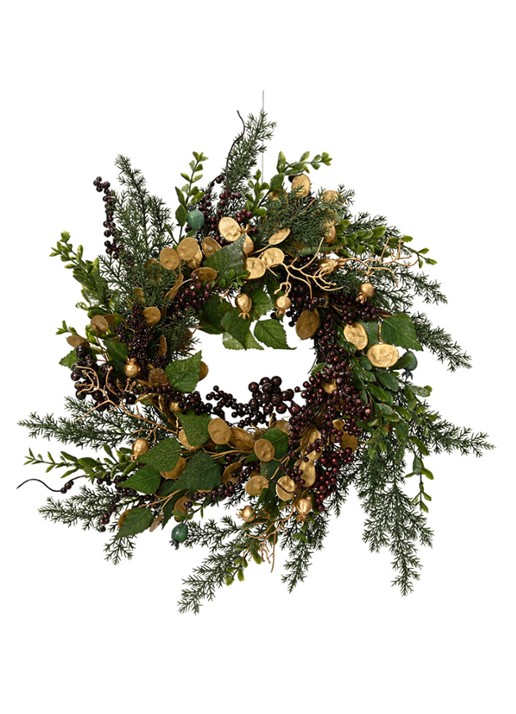 Everlands Kerstkrans 40 cm - voorkant groen
