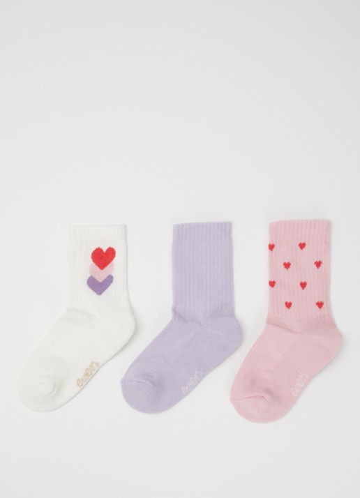 Ewers Herzen sokken in katoenblend in 3-pack