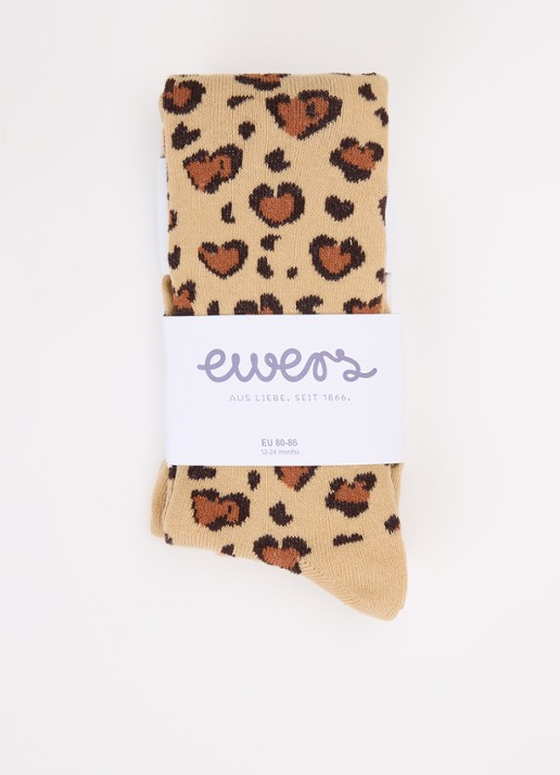 Ewers Maillot in katoenblend met panterprint