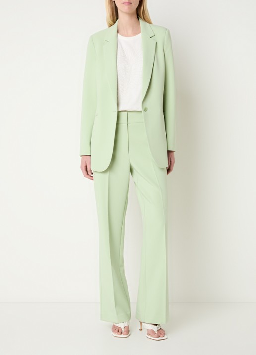 Expresso Blazer met paspelzakken - voorkant 2 lindegroen