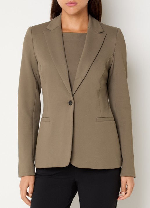 Expresso Blazer met paspelzakken