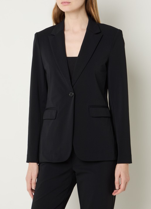 Expresso Blazer van travelstof met klepzakken en stretch