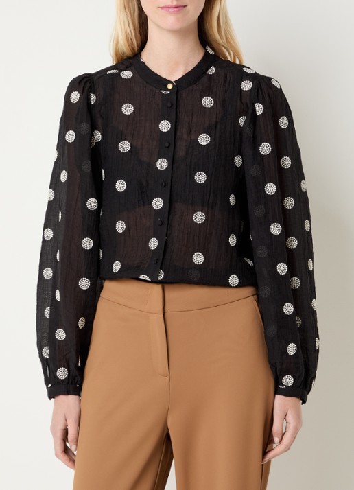 Expresso Blouse met borduring
